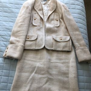 Vintage 80s 90s Chanel Two Piece Tweed Suit